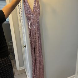 Pink Shimmer Formal Dress