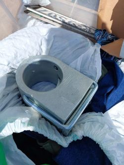 Gray Pipe Clamp Bracket Heavy Duty