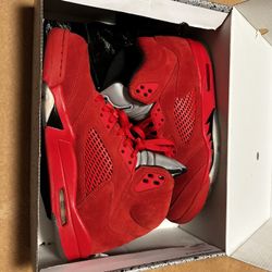 Jordan Retro 5 Red Suede
