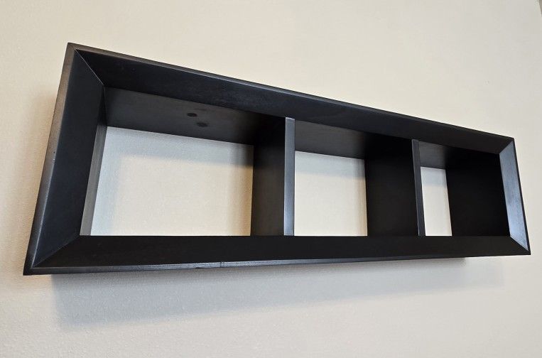 Pottery Barn Black Modern Media Storage Display Shelf