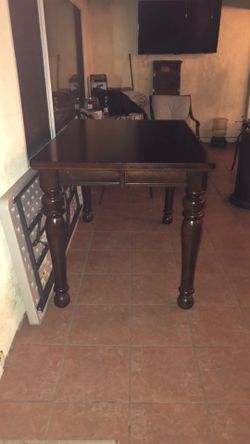 Real Heavy Cherry Wood Table & Chairs