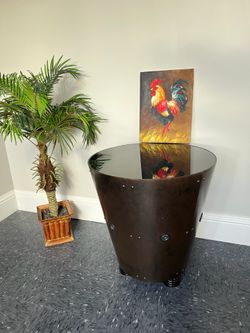 Industrial Style Metal Side Table