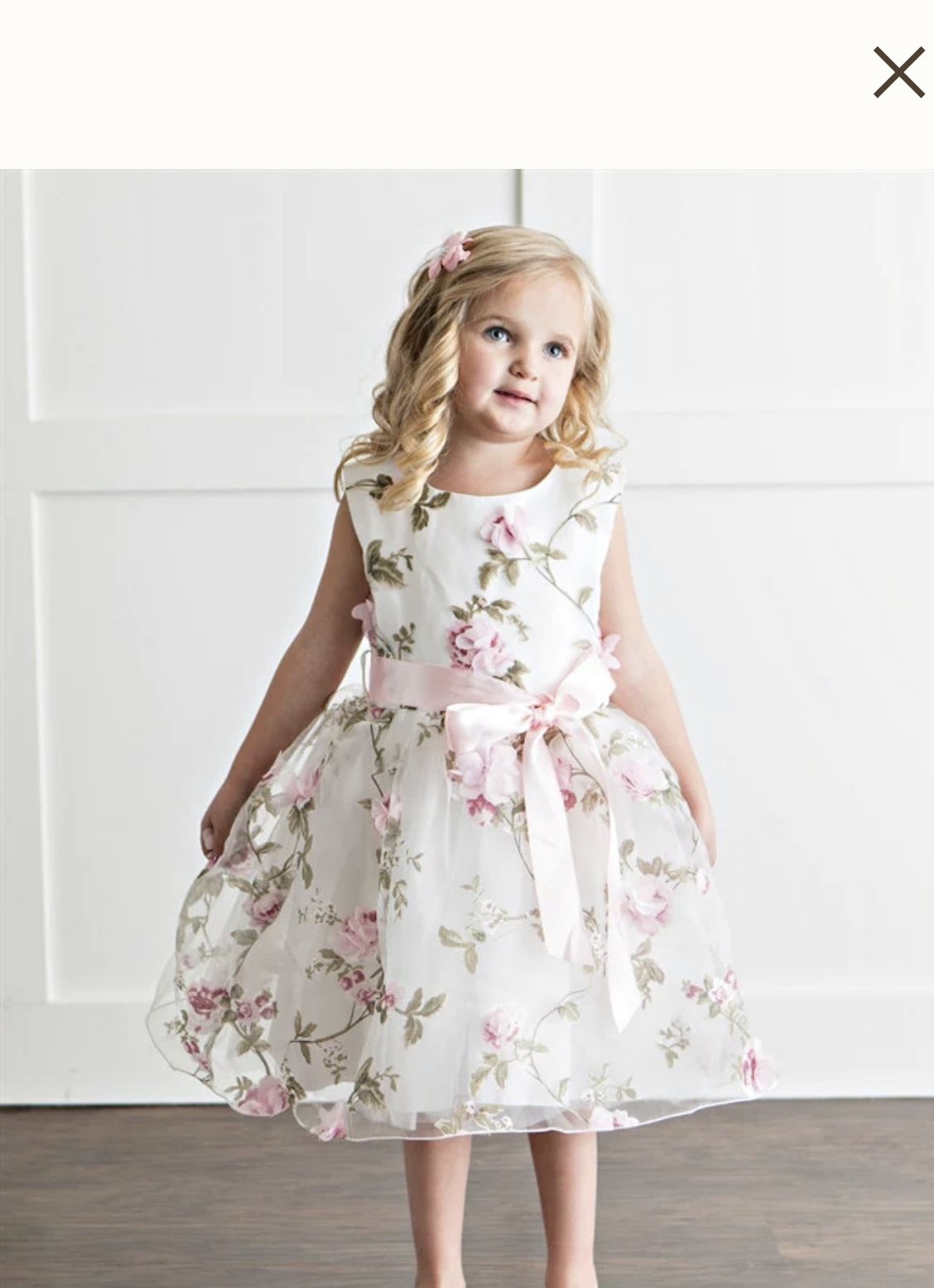 Think Pink Girl's Spring Garden Dress, Wedding, Party, Special Occasions