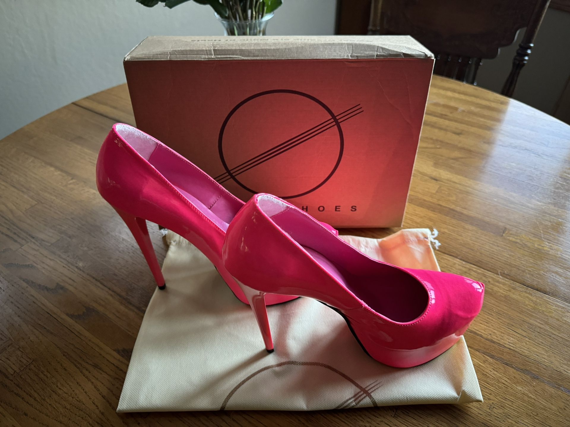 Tajna Red Platform Chunky Heels Tajna Club Heels Long Wedge