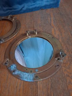 Brass mirror Port Hole Covers -