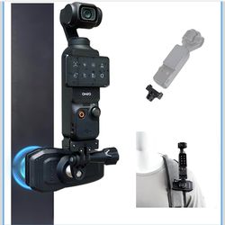 Magnetic Quick Release Backpack Clip Mount for DJI Osmo Pocket 3/Pocket 3-360° Rotation Adjustable Mount with Adapter