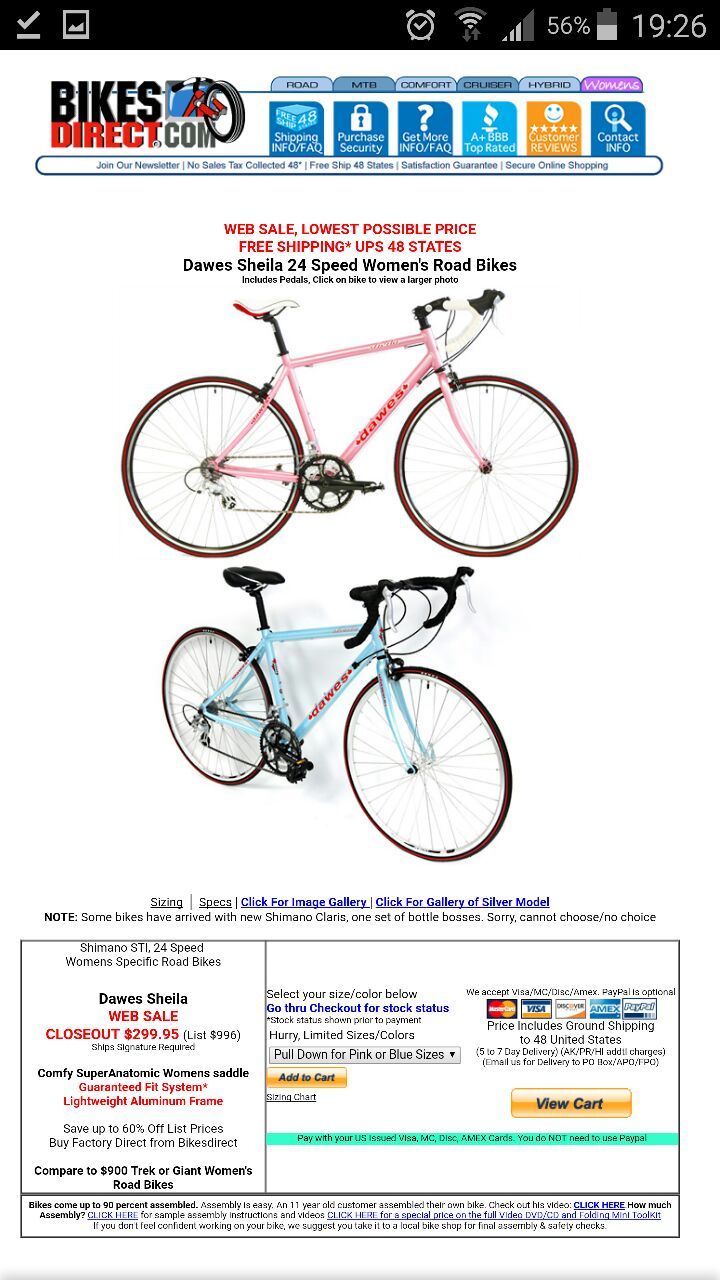 Dawes sheila road bike new arrivals