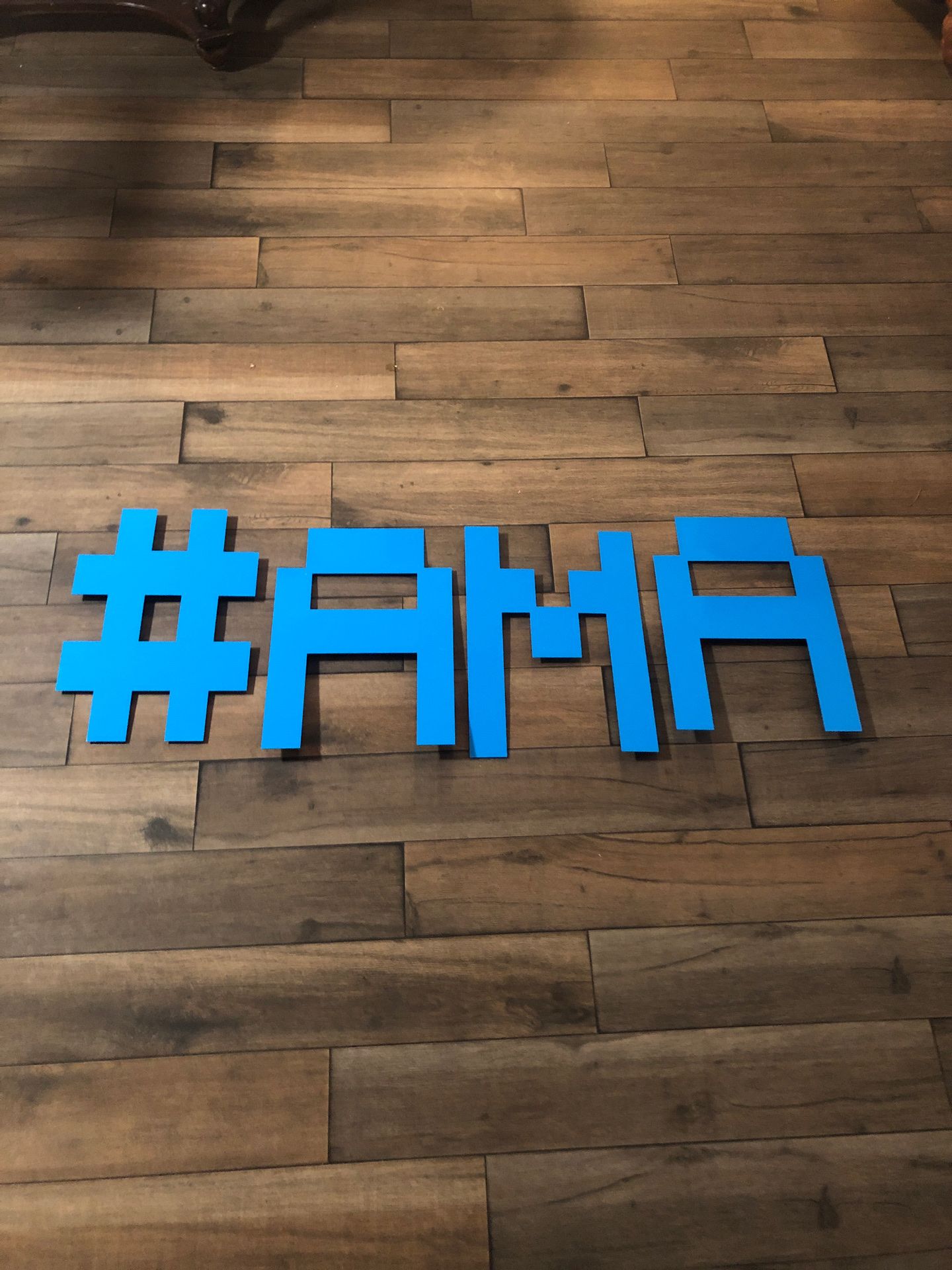 #AMA metal letter sign