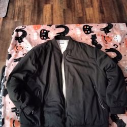 RSQ Black Bomber Jacket Women's Size XXL 