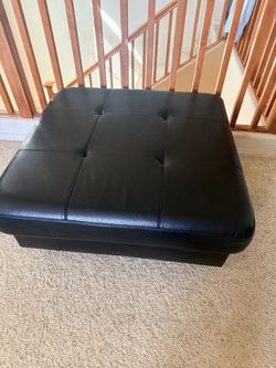 Black Leather center table