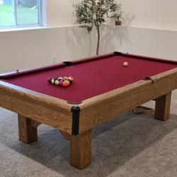 8-ft Slate Pool Table 🎱 with Table Tennis Conversion Top