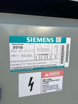 Siemens 150 kVA Dry Type Transformer 3F3Y150