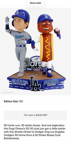 Shohei Ohtani & Dodger Dog LA Dodgers 50/50 Dual Bobblehead