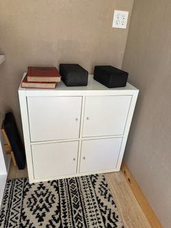 IKEA kallax 4 cubby cabinet with doors