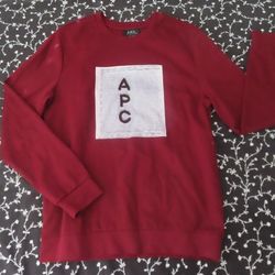 A.P.C. Red logo Men's Sweatshirt M