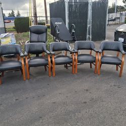 4   Real  Lather   Chair 