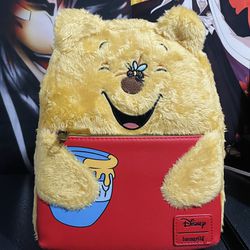 Disney Loungefly Winnie the Pooh Fuzzy Honey Backpack