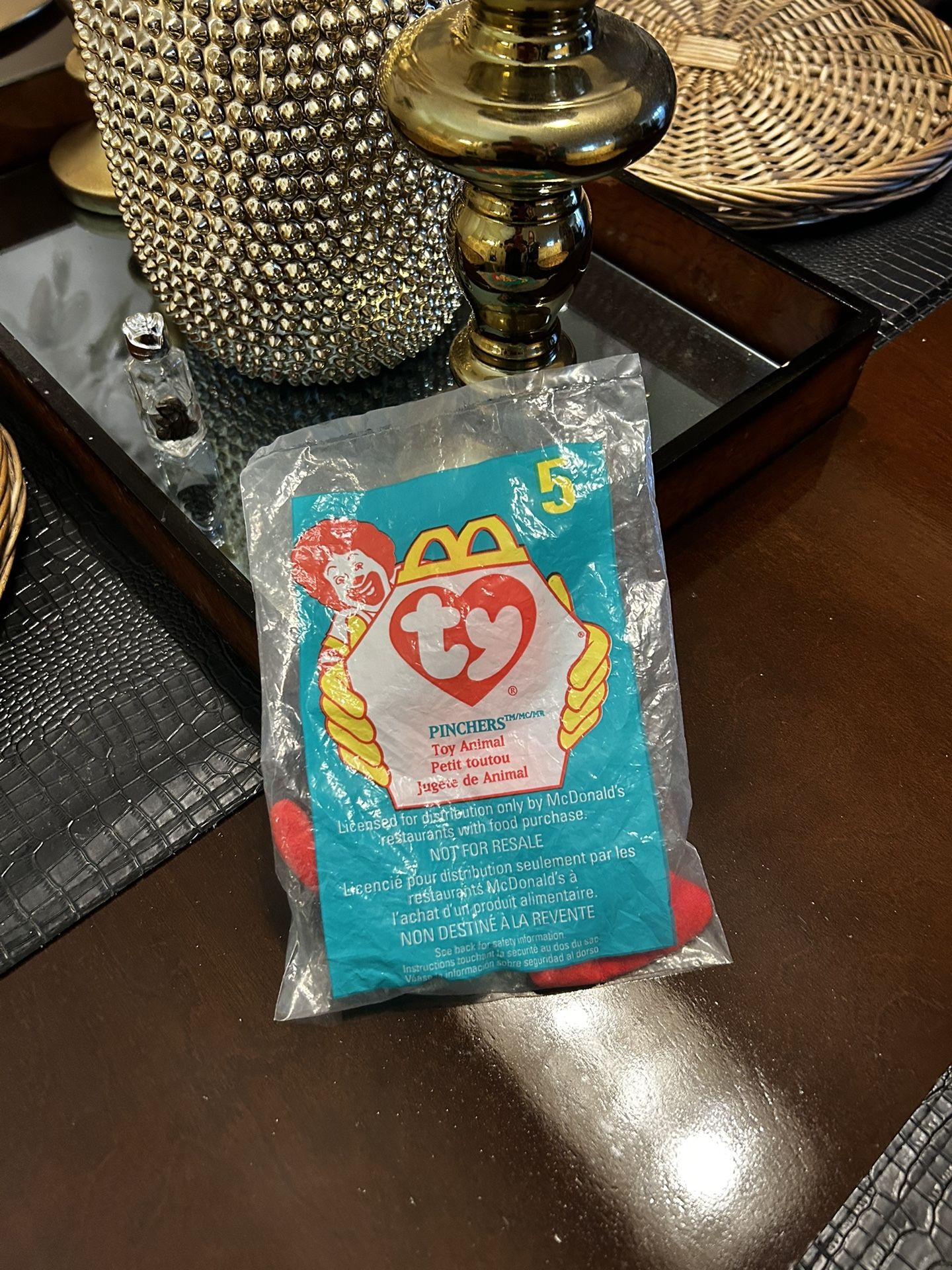 1993 sealed TY Beanie baby pinchers MINT CONDITION, in 1998 McDonald’s package