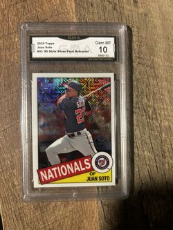 2020 Topps Juan Soto #43 ‘85 Style Silver Pack Refractor