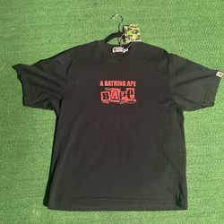 Bathing Ape Shirt BAPE T-Shirt Black/Red | Size Medium)