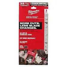 MILWAUKEE - 35-3/8 in. 8/10 TPI Compact Extreme Thick Metal Cutting Band Saw Blade (3-Pack) For M18 FUEL/Corded Compact Bandsaw