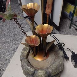 Hummingbird, Stonelike & Copper Flower Fountain