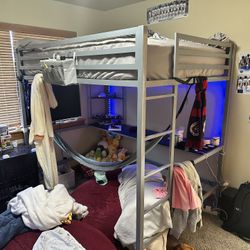 Kids Metal Loft Bed 