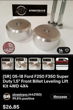 05-18 F250 F350 1.5” Front Leveling Lift