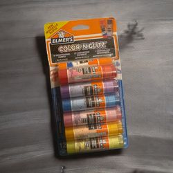 Elmers glue sticks color And glitz 12 Packs ( I Have 10 Packs Of 12 Available) 