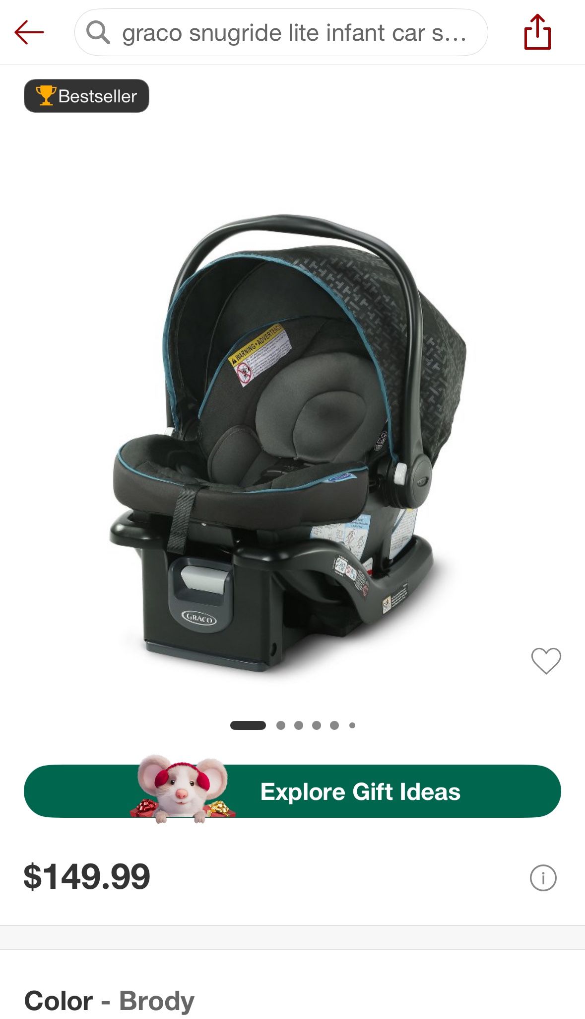 Graco snugride lite infant car seat