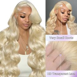 30 Inch 613 Blonde Body Wave Lace Front Wig Human Hair 13x6 HD Pre Plucked 200%