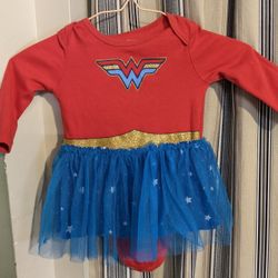 Halloween Costume, Wonder Woman, Baby sz 12 MONTHS, USED, Exxon 2428 E Lamar Alex Pkwy 