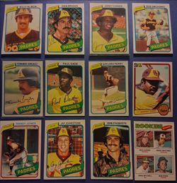 Padres baseball card lot