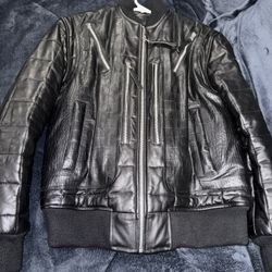 Men’s leather jacket size small 