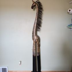 Zebra made of hand-painted wood 
