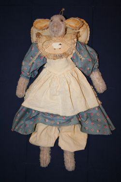 Vintage Karen Drayne Dirty Bunnie: 1991 Girl Lamb Angel 25" Hand Made Doll