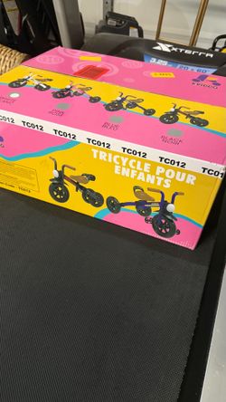 New in box tricycle bike for toddler