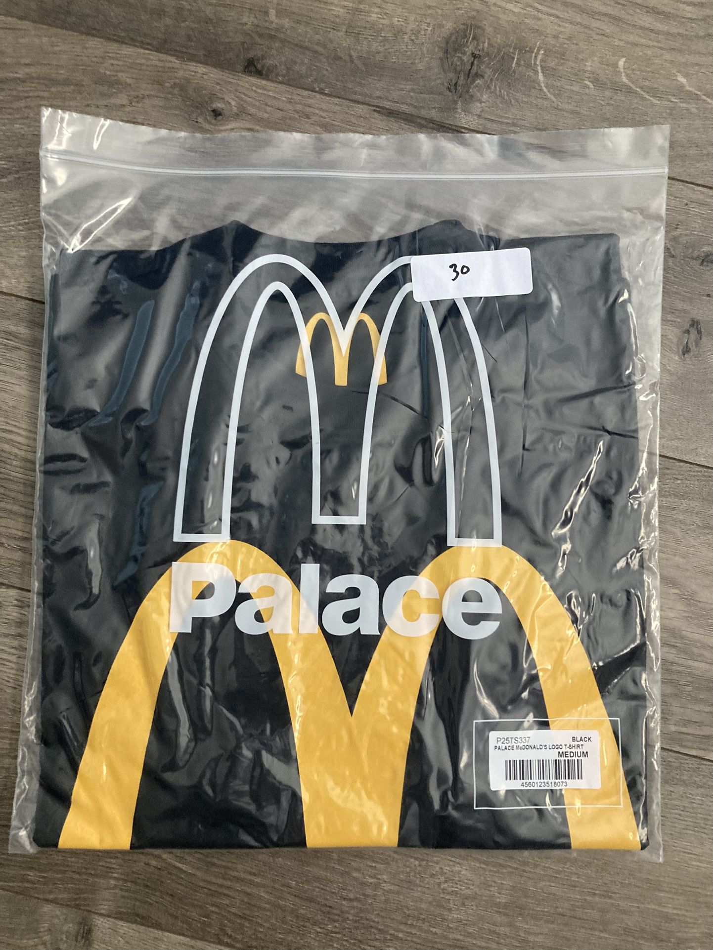 McDonald’s X Palace T-shirt Black Tee Size Medium Streetwear New Supreme Bape