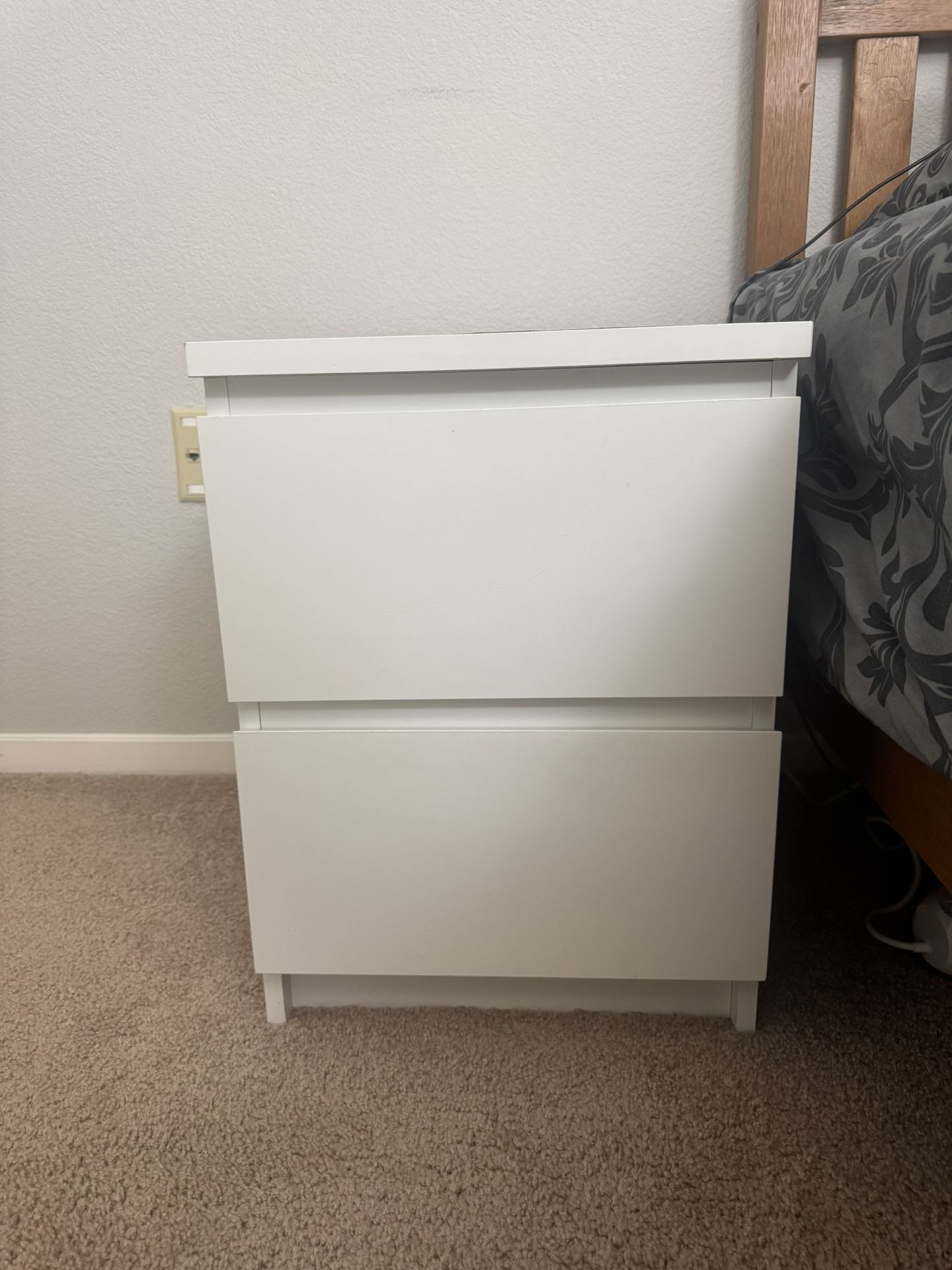IKEA Night Stand, Bedside Table With 2 Drawers