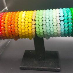 Handmade glass beaded Bracelet Tropical color choose the colors or I will pick for you choose 5  Beaded Bracelet 