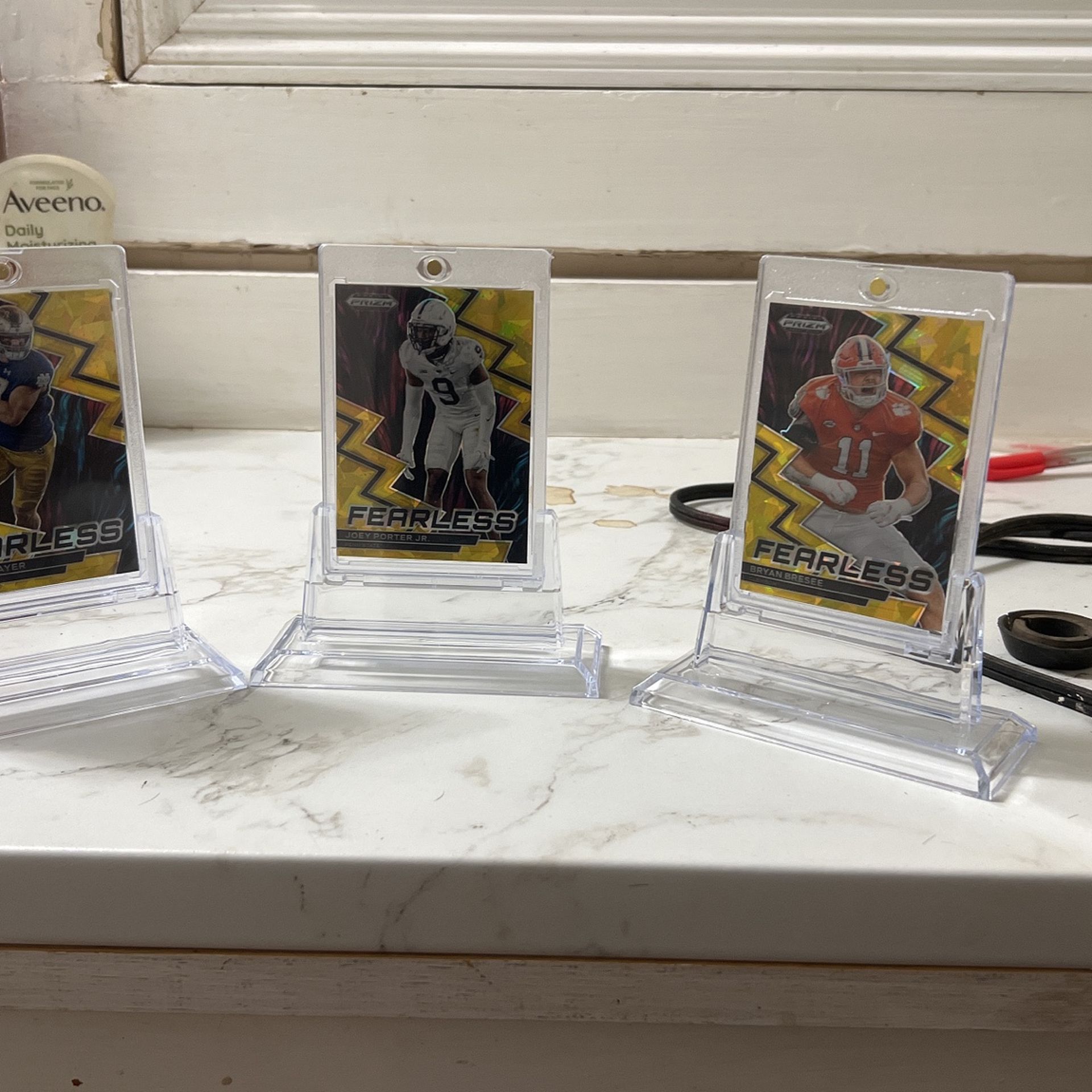 Three Card Lot Gold Cracked Ice Fearless