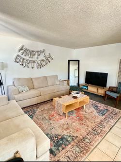 Living Spaces sofa set