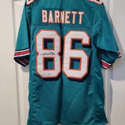 Fred Barnett Jersey - Miami Dolphins #86 Signed Jersey – Authentic AWM COA