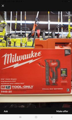 MILWAUKEE M12 CORDLESS CABLE STAPLER  W / 1 IN