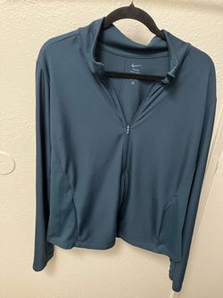 New Nike One Rib Women's Dri-FIT Full-Zip Mid Layer Jacket Navy XXL