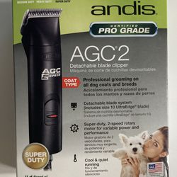 Andis Pro Grade 2-Speed Detachable Clipper Blade Grooming Kit AGC2 + Extra Blade