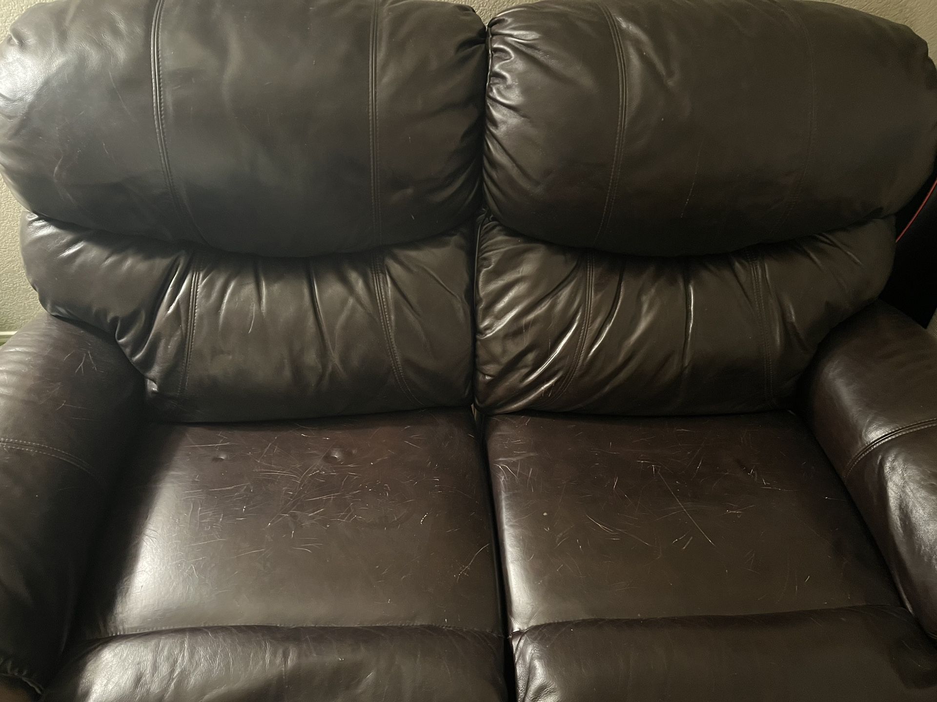 Faux Leather Couch Recliner