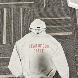 Grey Essentials Fear Of God State Hoodie