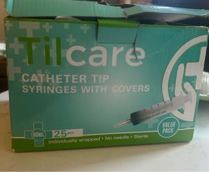 22 Individually wrapped catheter tip syringes