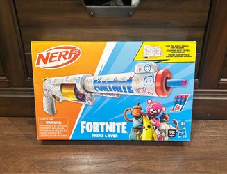 Nerf Fortnite Frenz 4 Ever Foam Dart Blaster, Unlock Code, 6-Dart Drum, 6 Nerf Elite Darts